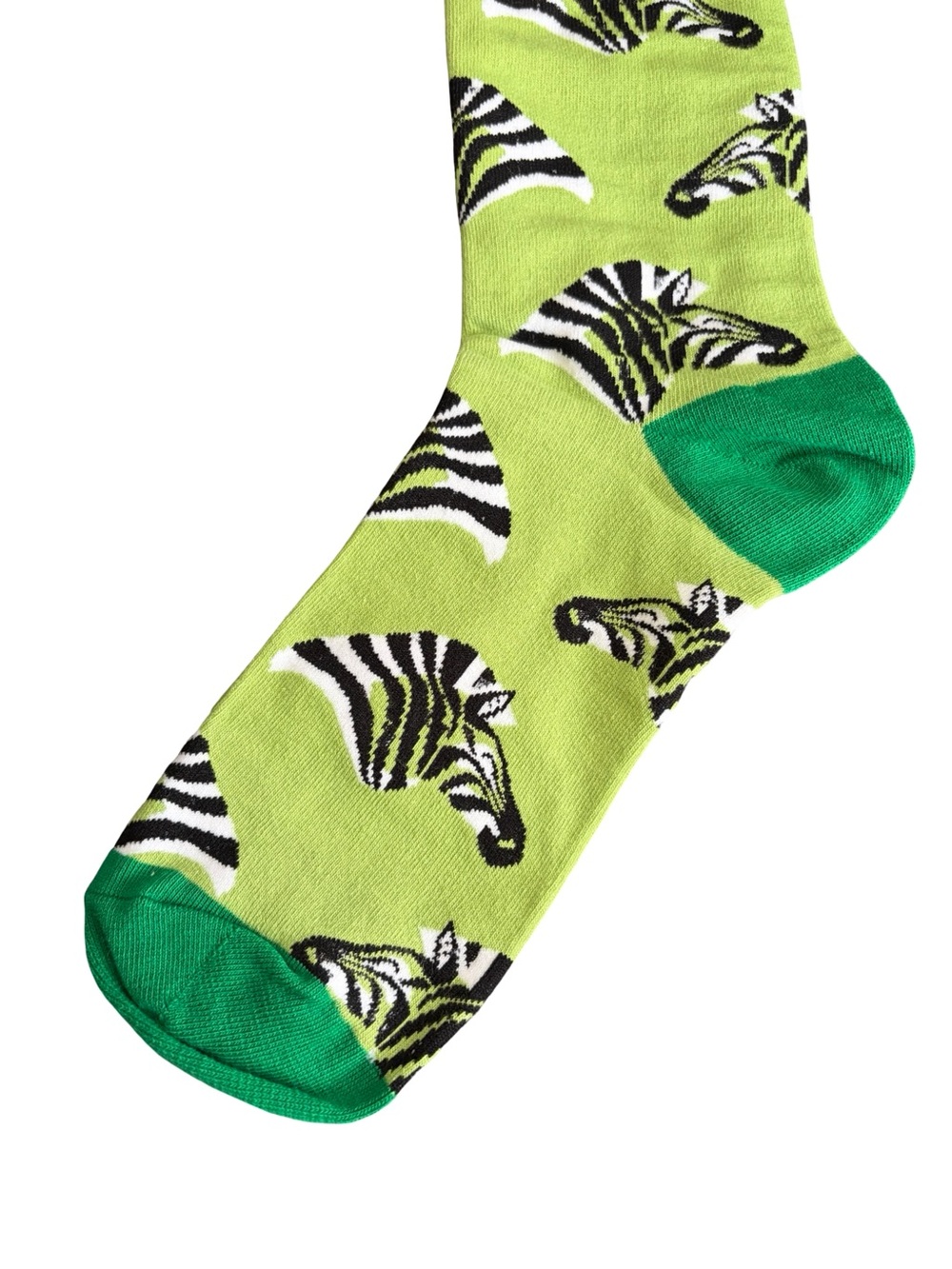 Green Zebra Novelty Socks Womens Size 8-12 - Picture 4 of 4